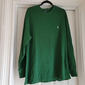 Polo Ralph Lauren Mens Waffle Long Sleeve Knit Sleepwear Shirt